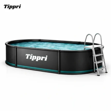 Tippri Oval Steel-Walled Above Ground Pool Package